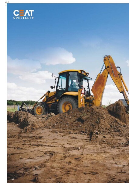 CEAT Samraat BHL in action — Front wheel of backhoe loaders (BHL)