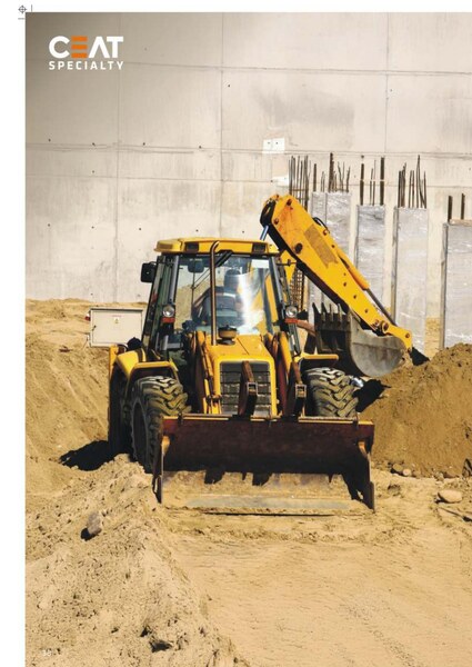 CEAT Tyrock XL in action — Backhoe loaders on mixed terrain